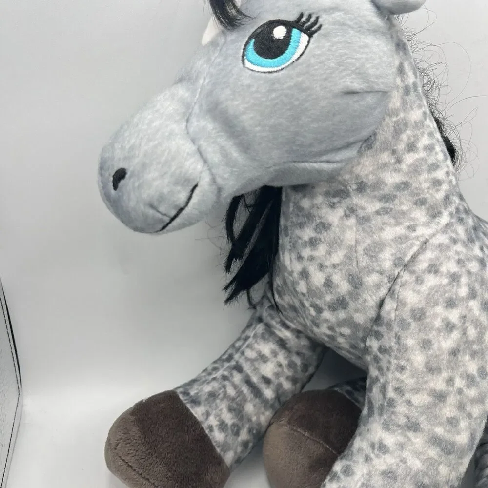 Build A Bear Horses & Hearts Riding Club Appaloosa Gray Horse BAB Plush Stuffed